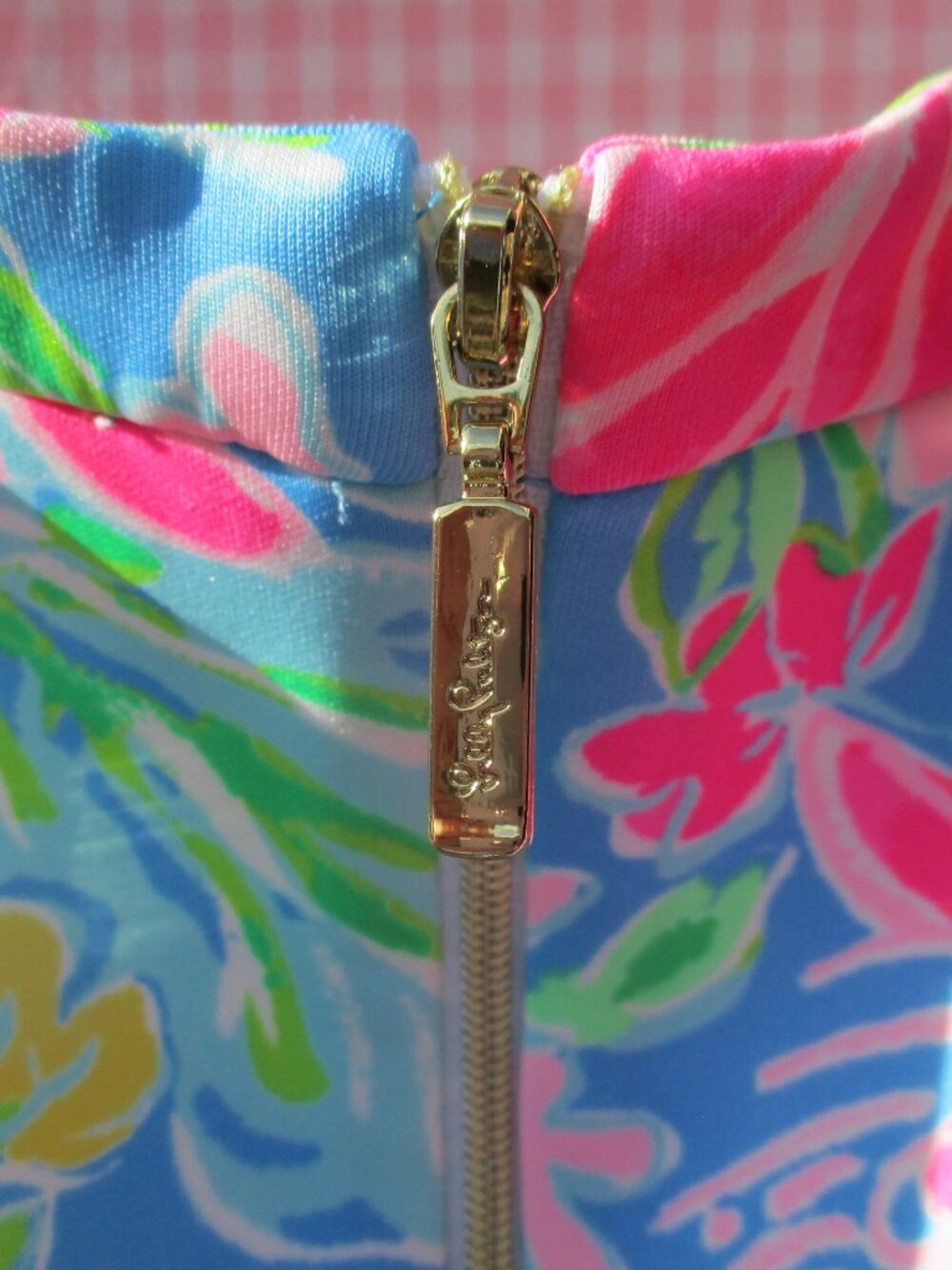 Lilly Pulitzer Zanzibar Blue Bunny Business Sophelia Big Sister Dress sz 16 - Picture 7 of 9